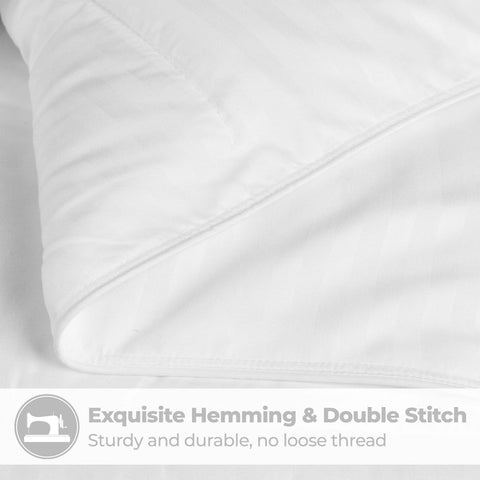 Brushed Microfiber Down Alternative Medium Weight Striped Comforter