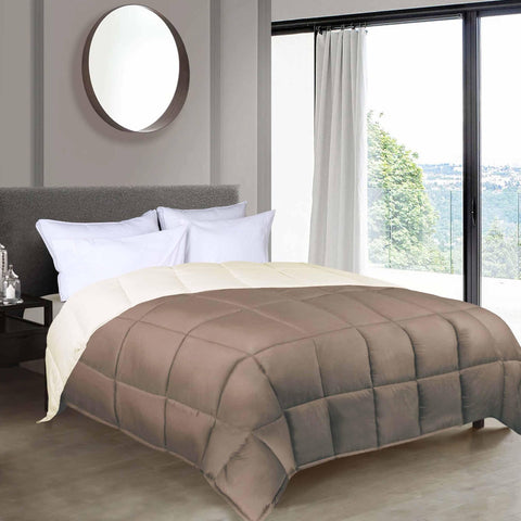 Brushed Microfiber Down Alternative Comforter Reversible