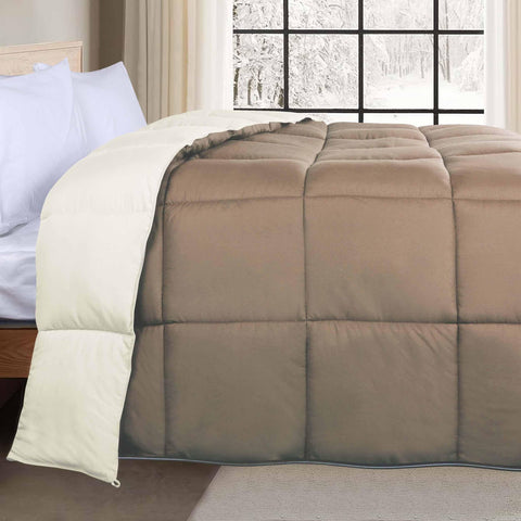 Brushed Microfiber Down Alternative Comforter Reversible