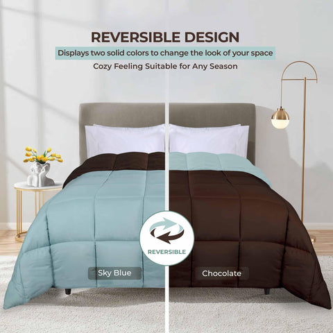 Brushed Microfiber Down Alternative Comforter Reversible