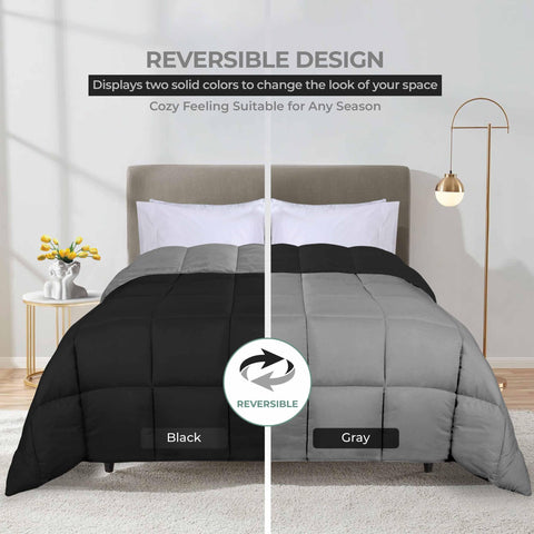 Brushed Microfiber Down Alternative Comforter Reversible