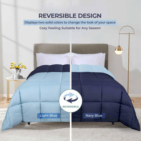 Brushed Microfiber Down Alternative Comforter Reversible
