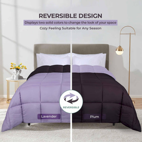 Brushed Microfiber Down Alternative Comforter Reversible