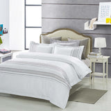 Burlington Embroidered Geometric Cotton Duvet Cover Set