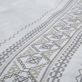Burlington Embroidered Geometric Cotton Duvet Cover Set