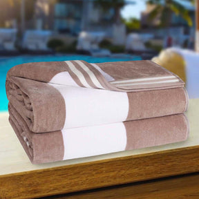 Cabana Stripe Oversized Cotton Beach Towel Set Of 2,4,6