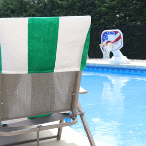 Cabana Striped Cotton Standard Size Chaise Lounge Chair Cover Set of 2