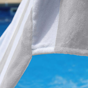 Cabana Striped Cotton Standard Size Chaise Lounge Chair Cover Set of 2