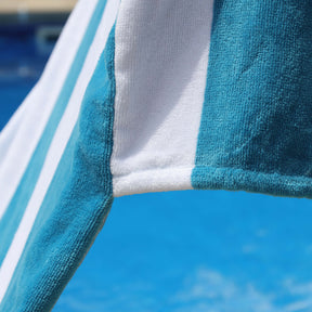 Cabana Striped Cotton Standard Size Chaise Lounge Chair Cover Set of 2