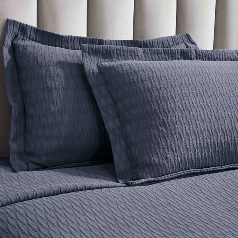 Lightweight Cotton Bedspread Sets 3-Piece Calvert Diamond Matelassé Jacquard