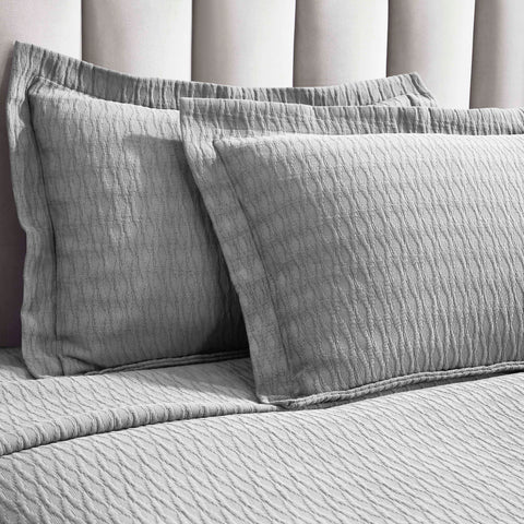 Lightweight Cotton Bedspread Sets 3-Piece Calvert Diamond Matelassé Jacquard