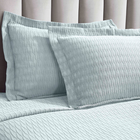 Lightweight Cotton Bedspread Sets 3-Piece Calvert Diamond Matelassé Jacquard