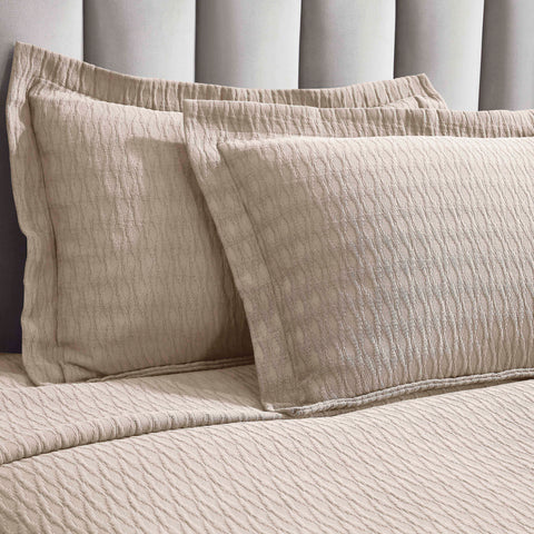 Lightweight Cotton Bedspread Sets 3-Piece Calvert Diamond Matelassé Jacquard