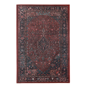Cardinal Floral Medallion Washable Indoor Area Rug or Runner Rug