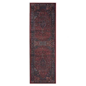 Cardinal Floral Medallion Washable Indoor Area Rug or Runner Rug