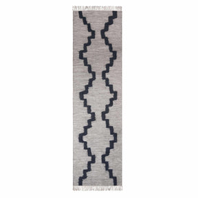 Casual Wool Lattice Fringe Indoor Area or Runner Rug