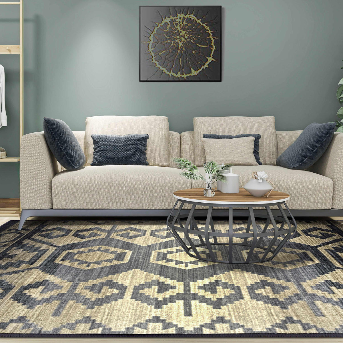 Catori Geometric Ikat Indoor Large Area Rugs Or Runner Rug