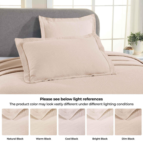 Lightweight Cotton Bedspread Sets 3-Piece Celtic Circle Jacquard Matelassé