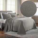 Lightweight Cotton Bedspread Sets 3-Piece Celtic Circle Jacquard Matelassé