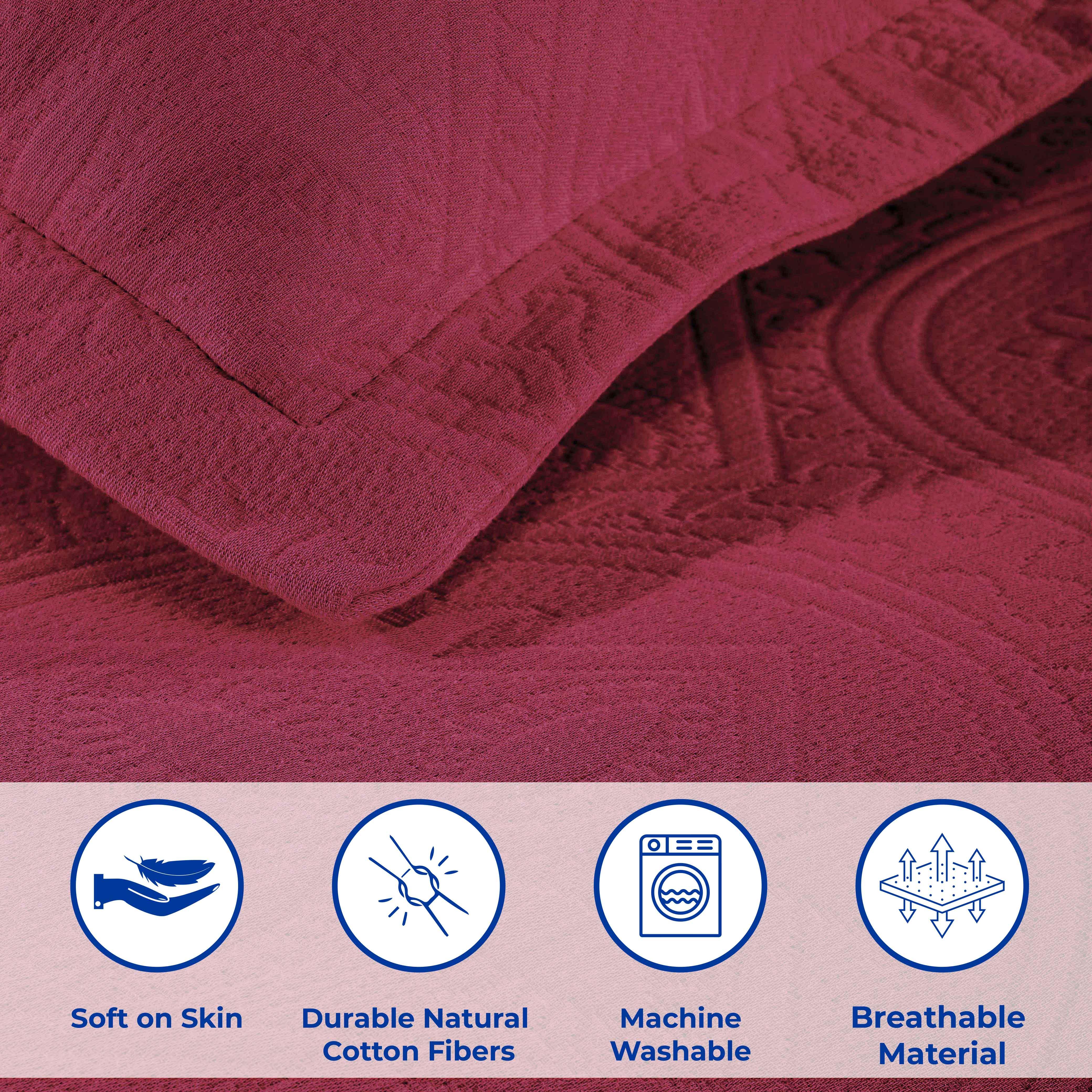 Celtic Circle Cotton Jacquard Matelasse Bedspread Set