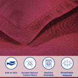 Lightweight Cotton Bedspread Sets 3-Piece Celtic Circle Jacquard Matelassé