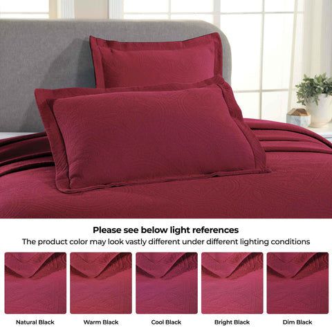 Lightweight Cotton Bedspread Sets 3-Piece Celtic Circle Jacquard Matelassé