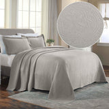 Lightweight Cotton Bedspread Sets 3-Piece Celtic Circle Jacquard Matelassé