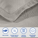 Lightweight Cotton Bedspread Sets 3-Piece Celtic Circle Jacquard Matelassé