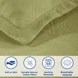 Lightweight Cotton Bedspread Sets 3-Piece Celtic Circle Jacquard Matelassé