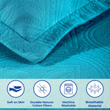 Lightweight Cotton Bedspread Sets 3-Piece Celtic Circle Jacquard Matelassé