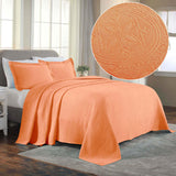 Lightweight Cotton Bedspread Sets 3-Piece Celtic Circle Jacquard Matelassé