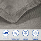 Lightweight Cotton Bedspread Sets 3-Piece Celtic Circle Jacquard Matelassé