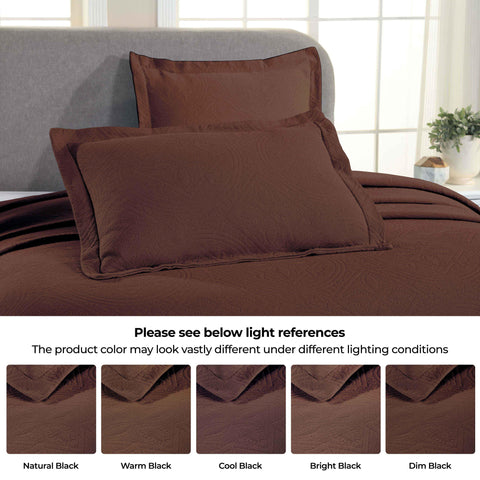 Lightweight Cotton Bedspread Sets 3-Piece Celtic Circle Jacquard Matelassé