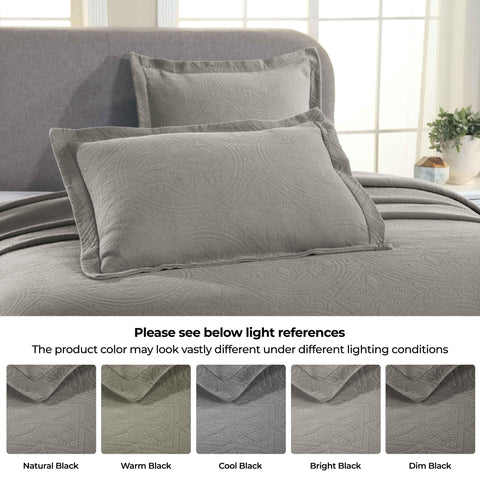 Lightweight Cotton Bedspread Sets 3-Piece Celtic Circle Jacquard Matelassé
