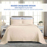 Lightweight Cotton Bedspread Sets 3-Piece Celtic Circle Jacquard Matelassé