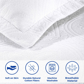 Celtic Circle Cotton Jacquard Matelasse Bedspread Set