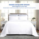 Lightweight Cotton Bedspread Sets 3-Piece Celtic Circle Jacquard Matelassé