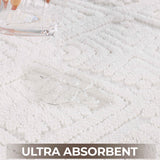 Ceton Diamond Trellis Textured Machine Washable Bath Rugs, Set of 2