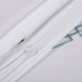 Chain Links Cotton Embroidered 3 Piece Duvet Cover Set