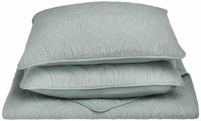 Channing Fine Stitched Floral Cotton Quilt Set