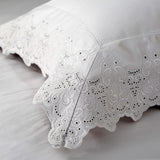 Charlotte Victorian Eyelet Cotton Duvet Cover Set