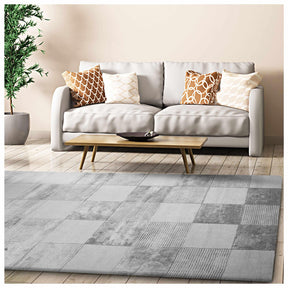 Checkered Viscose Handwoven Area Rug