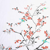 100% Cotton Cherry Garden Embroidered Duvet Cover Set