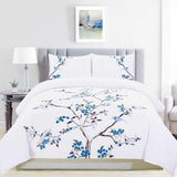 100% Cotton Cherry Garden Embroidered Duvet Cover Set