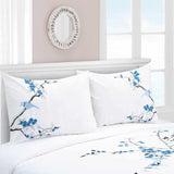100% Cotton Cherry Garden Embroidered Duvet Cover Set
