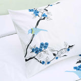 100% Cotton Cherry Garden Embroidered Duvet Cover Set