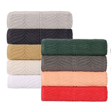 Chevron Zero Twist Jaquard Cotton 3 Piece Bathroom Towel Set