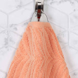 Chevron Zero Twist Solid and Jacquard Cotton 9 Piece Towel Set