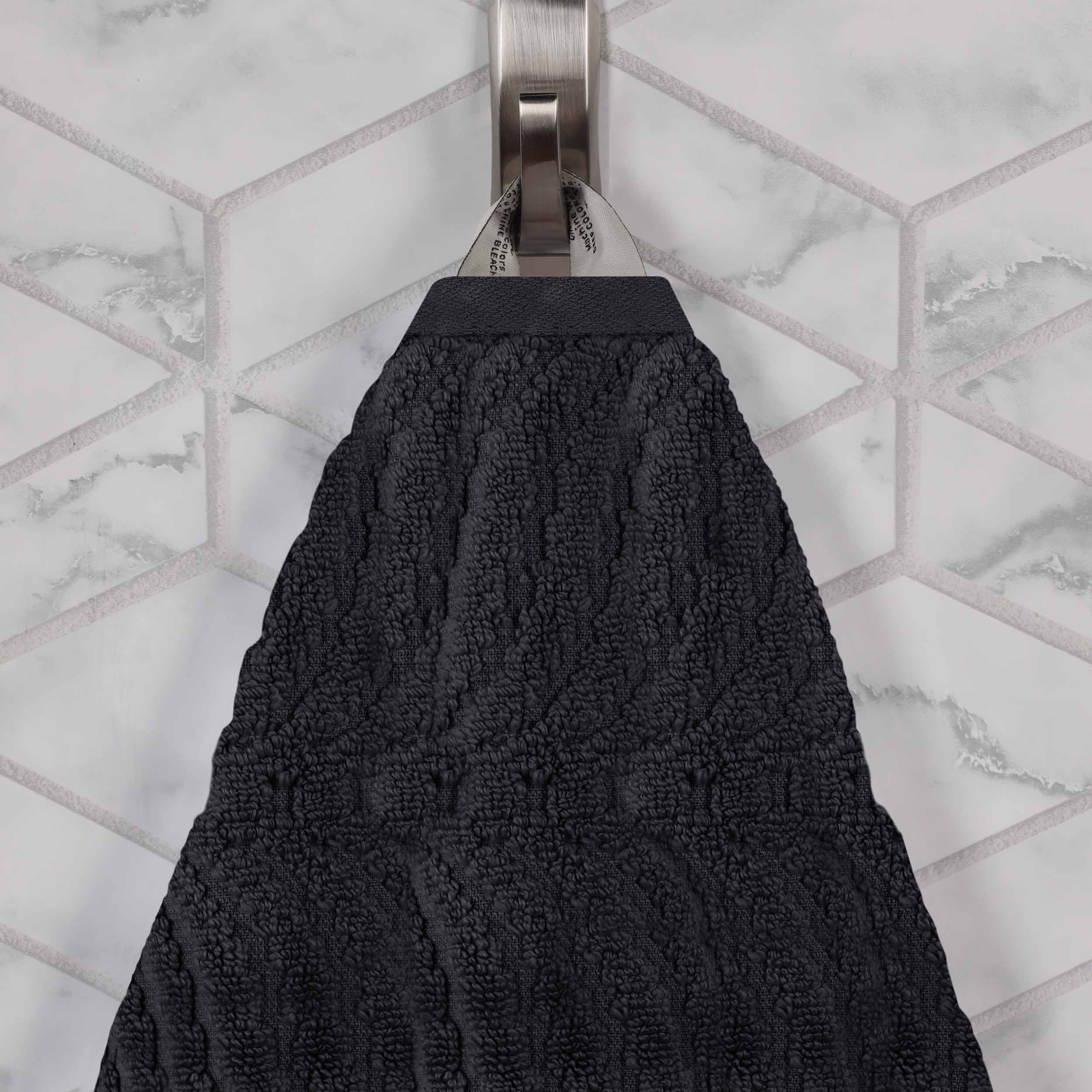 Chevron Zero Twist Solid and Jacquard Soft Cotton 12 Piece Towel Set