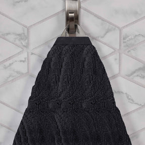 Chevron Zero Twist Solid and Jacquard Soft Cotton 12 Piece Towel Set